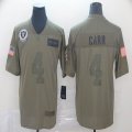 Oakland Raiders #4 Derek Carr Nike Camo 2019 Salute to Service Retired Limited Jersey