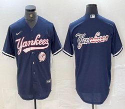 Nike New York Yankees blank blue MLB baseball Jersey Joint name -BD 19