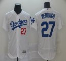 Los Angeles Dodgers #27 Alex Verdugo white Flexbase Authentic Collection Jersey