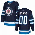 Custom Adidas Winnipeg Jets blue hockey jersey