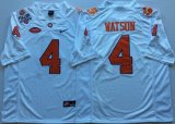 Clemson Tigers DeShaun Watson #4 white College Football Jersey - PNS