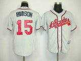 MLB Atlanta Braves Tim Hudson #15 Jerseys Grey