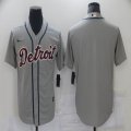 Nike Detroit Tigers blank gray majestic baseball jersey-BD