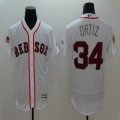 2016 Boston Red Sox # 34 David Ortiz white usa flag Flexbase Authentic Collection Jersey