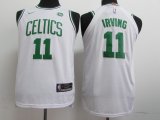 Youth nike Boston Celtics #11 Kyrie Irving white nba basketball jersey