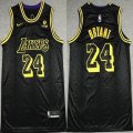 Nike Los Angeles Lakers #24 Kobe Bryant black Snake skin basketball jersey-XD