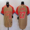 American League #27 Jose Altuve Nike Cream 2024 MLB All-Star Game Limited Player Jersey 04