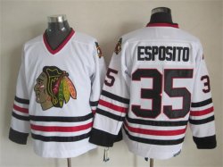 Reebok Blackhawks #35 Tony Esposito CCM white nhl jerseys