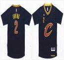 Cleveland Cavaliers 2 Kyrie Irving blue shorts sleeves nba jersey