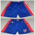 Detroit Pistons blue nike nba shorts-XD