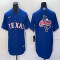 Nike Texas Rangers blank blue majestic baseball jerseys big logo