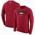 Men's Atlanta Falcons Nike Red Sideline Legend Staff Performance Long Sleeve T-Shirt