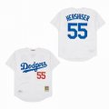 Los Angeles Dodgers #55 Orel Hershiser white Throwback mlb Jersey-SG