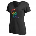 Women's Colorado Rockies Fanatics Branded Pride Black T-Shirt