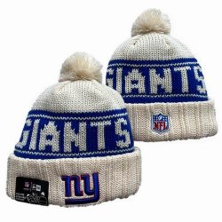 2024 Giants beige blue NFL Sports Cuffed Knit Hats