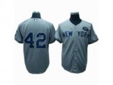 New York Yankees 42 Mariano Rivera Grey MLB Jersey