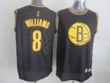 Brooklyn Nets #8 Deron Williams Black Precious Metals Fashion Stitched NBA Jersey