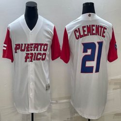 Pittsburgh Pirates World Cup blank #21 Roberto Clemente white majestic baseball jerseys