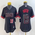 Women Nike Cincinnati Reds #19 Joey Votto black majestic baseball jerseys 02