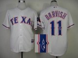 Texas Rangers #11 Yu Darvish white MLB signature Jerseys