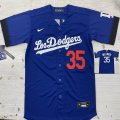 New Los Angeles Dodgers #35 Cody Bellinger blue majestic baseball jerseys-SG