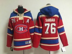 Youth Montreal Canadiens SUBBAN 76# Red NHL Hooded Sweatshirt