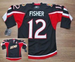 NHL Ottawa Senators #12 FLSHER Black Jersey