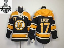 2013 NHL Stanley Cup Reebok Boston Bruins 17 LUCIC Black Jerseys