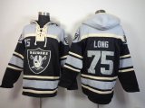 Oakland Raiders H.Long 75# black gray nfl Hooded Sweatshirt