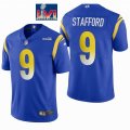 Custom Nike Rams Matthew Stafford #9 blue Color Rush Limited Jersey