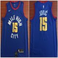 Nike Denver Nuggets #15 Nikola Jokic blue nba Jersey-LC