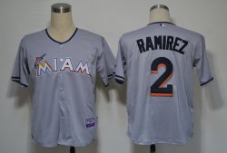 Florida Marlins #2 RAMIREZ Grey MLB Jerseys