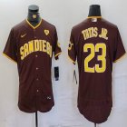 Nike San Diego Padres #13 Manny Machado brown Flexbase Authentic Collection Jersey 01