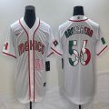 2023 World Cup Mexico #56 Randy Arozarena white green majestic baseball jerseys 12