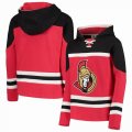 Custom Adidas Ottawa Senators red black personality Ice Hockey Hooded Sweatshirt