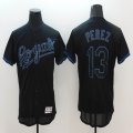 2016 Kansas City Royals #13 Salvador Perez black Flexbase Authentic Collection Jersey