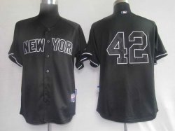 New York Yankees 42 Mariano Rivera Black jersey