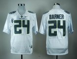 NCAA Oregon Ducks Kenjon Barner 24 White Pro Combat Pac-12 College Football Jersey