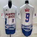 Puerto Rico #9 Baseball Javier Báez White 2023 World Baseball Classic Replica Player Jersey 01