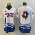 Youth Puerto Rico Baseball blank White 2023 World Baseball Classic Replica Player Jersey 06