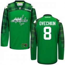 Custom 2016 Washington Capitals #8 Alex Ovechkin green ice hockey jersey