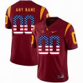 Custom USC Trojans red college football limited jersey 01