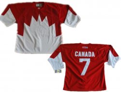 NHL Canada team 7# White hockey jerseys