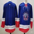 Adidas New York Rangers blank blue NHL Jerseys-PD