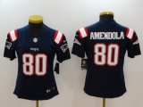 Women Nike New England Patriots #80 Danny Amendola dark blue Color Rush Limited Jersey(1)