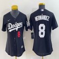 Youth Nike Los Angeles Dodgers #8 Enrique Hernandez black majestic baseball jerseys