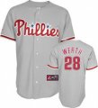 Philadelphia phillies WERTH 28 Grey MLB jersey