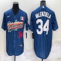 Nike Los Angeles Dodgers 34 Fernando Valenzuela blue majestic mlb jersey 07