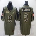 Nike Nike Rams Matthew Stafford #9 Green 2021 Salute to Service Limited Jersey