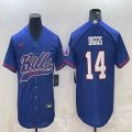 Nike Buffalo Bills #14 Stefon Diggs blue baseball jerseys Joint name-BD